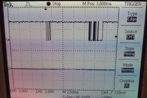 Serial signal received in robot PIC